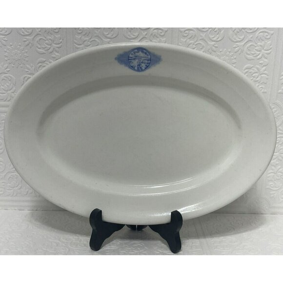 Vintage WALKER CHINA Restaurant Ware Platter NEBRASKA STATE SEAL - Picture 1 of 7